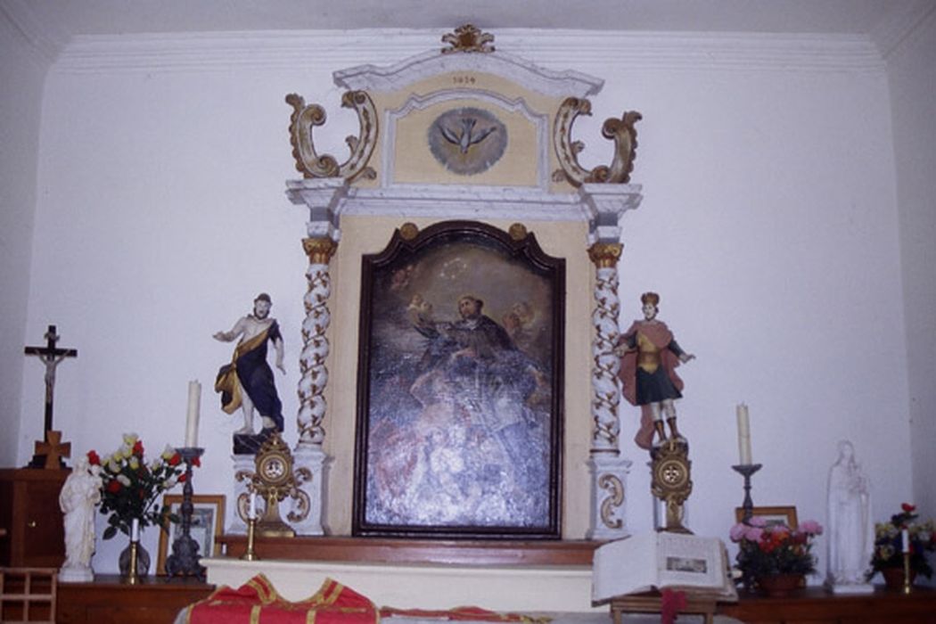 retable, tableau : Saint Jean Népomucène au paradis - © Ministère de la Culture (France), Conservation des antiquités et des objets d’art de Haute-Savoie – Tous droits réservés