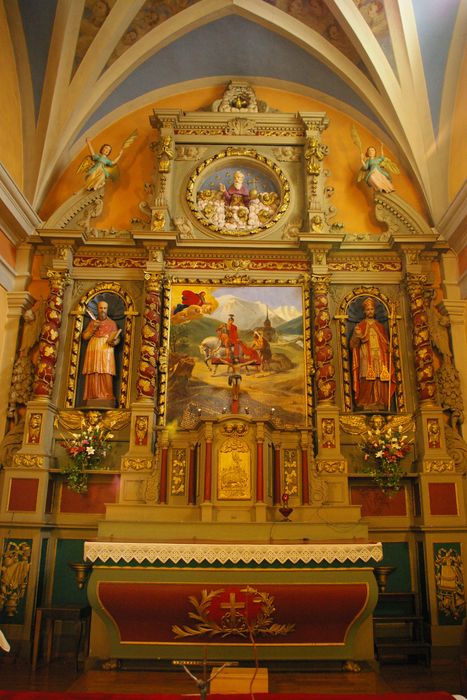 autel (maître-autel), retable, tableau : Saint Martin - © Ministère de la Culture (France), Conservation des antiquités et des objets d’art de Haute-Savoie – Tous droits réservés 