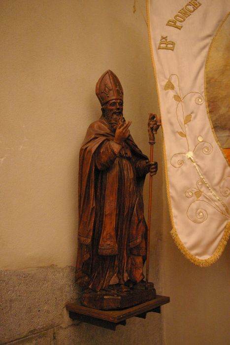 statue : Saint Augustin - © Ministère de la Culture (France), Conservation des antiquités et des objets d’art de Haute-Savoie – Tous droits réservés 