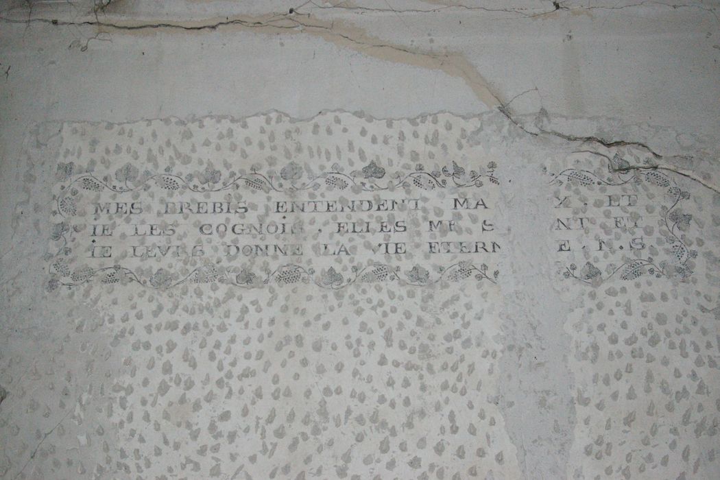 inscriptions murales, vue partielle