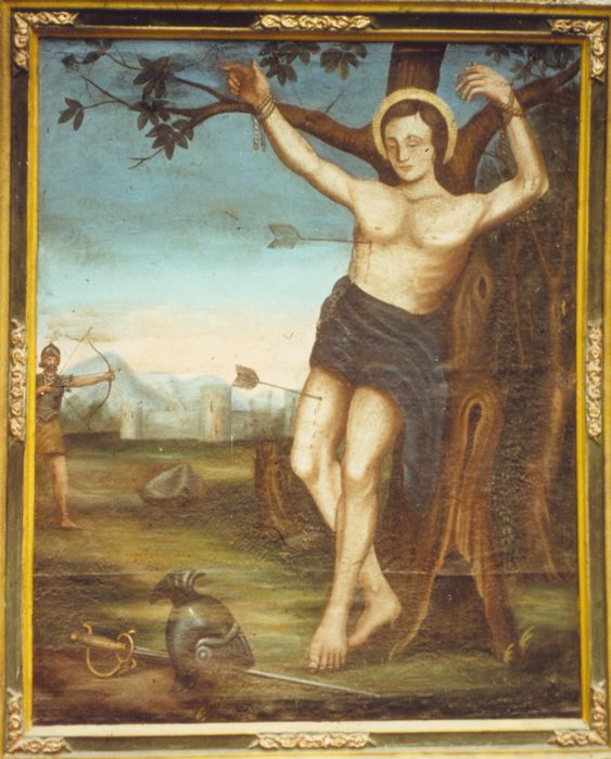 tableau : Saint Sébastien - © Ministère de la Culture (France), Conservation des antiquités et des objets d’art de Haute-Savoie – Tous droits réservés 