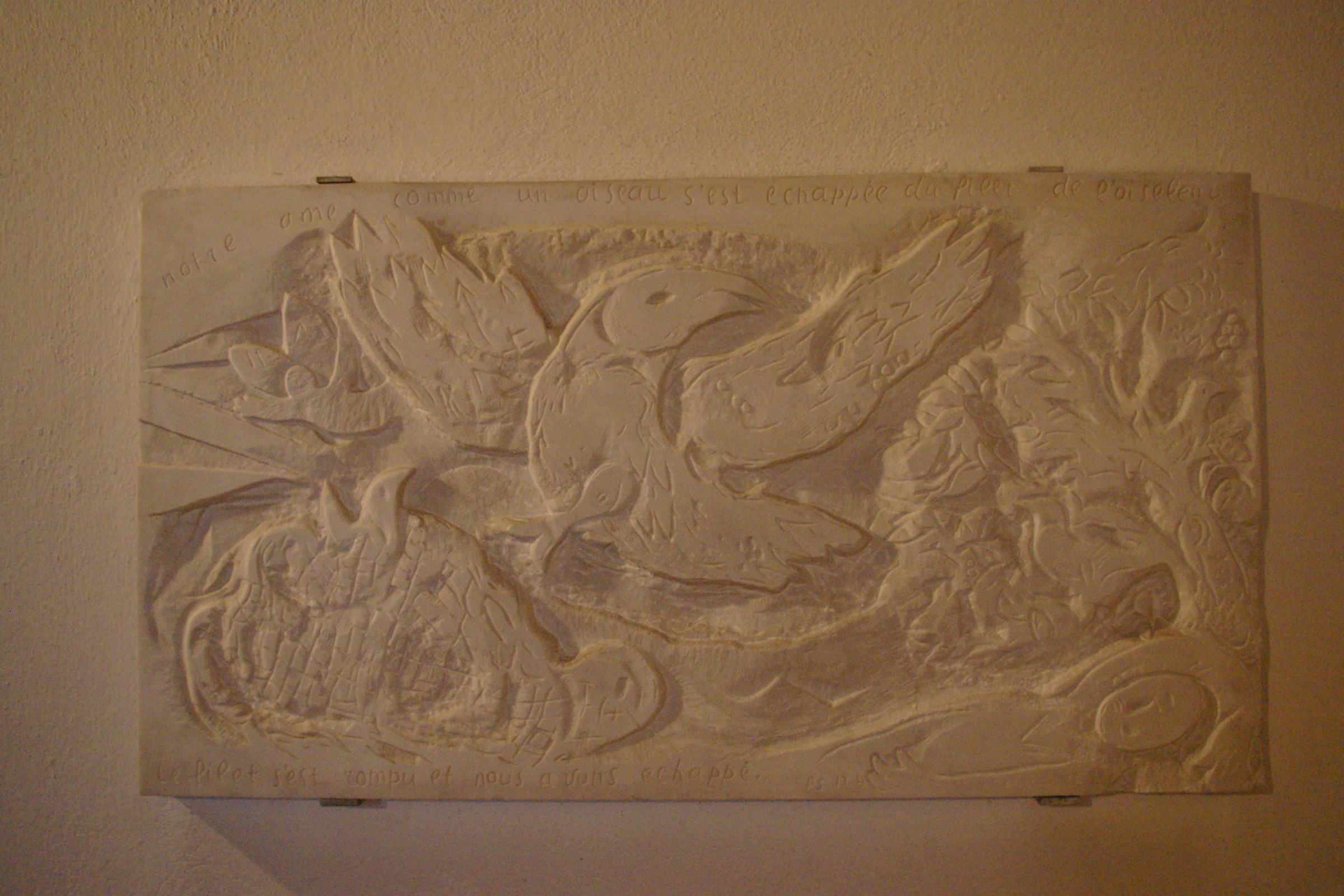 bas-relief : L’Oiseau ou Psaume 124