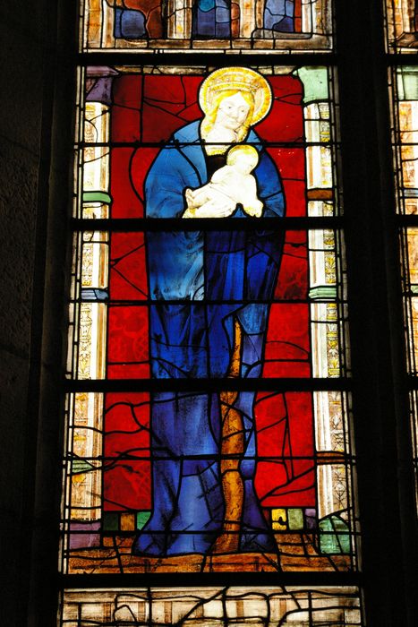 verrière : Vierge (la), saint non identifié