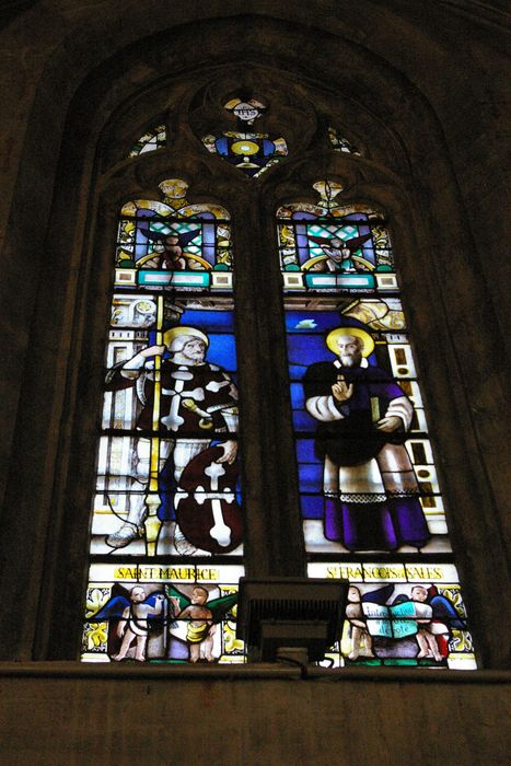 verrière du choeur : Saint Maurice, saint François de Sales