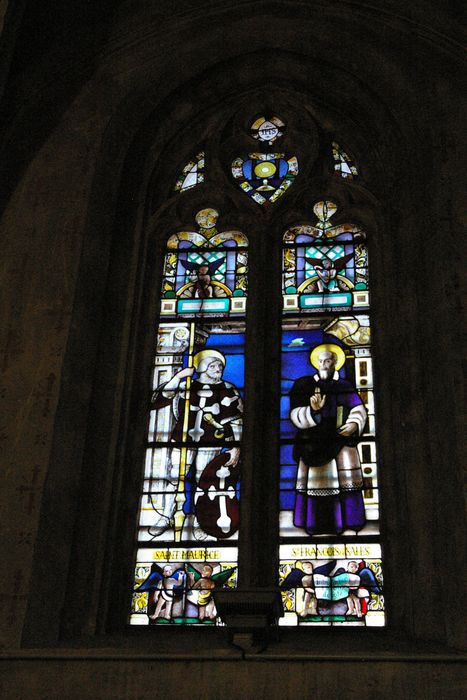 verrière du choeur : Saint Maurice, saint François de Sales