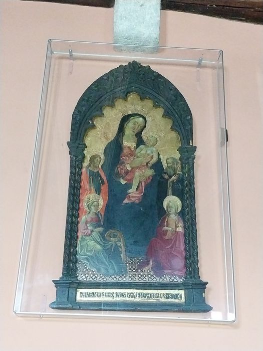 tableau : Vierge à l'Enfant accompagnée de saint Jean-Baptiste, sainte Catherine, saint Antoine, sainte Madeleine (?)