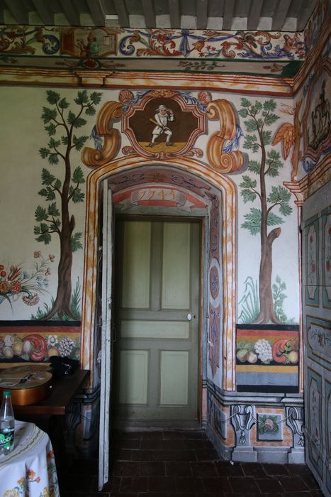 peintures monumentales : Scènes de Don Quichotte et Sancho Pansa, vue partielle