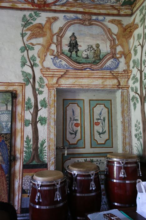 peintures monumentales : Scènes de Don Quichotte et Sancho Pansa, vue partielle