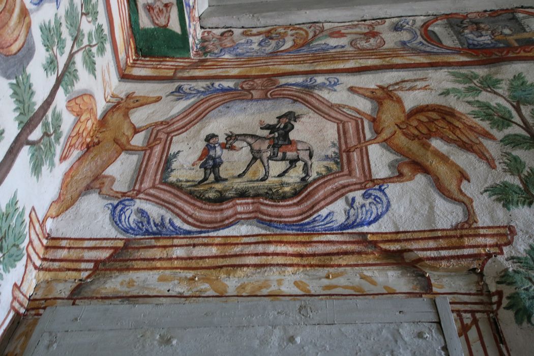 peintures monumentales : Scènes de Don Quichotte et Sancho Pansa, détail