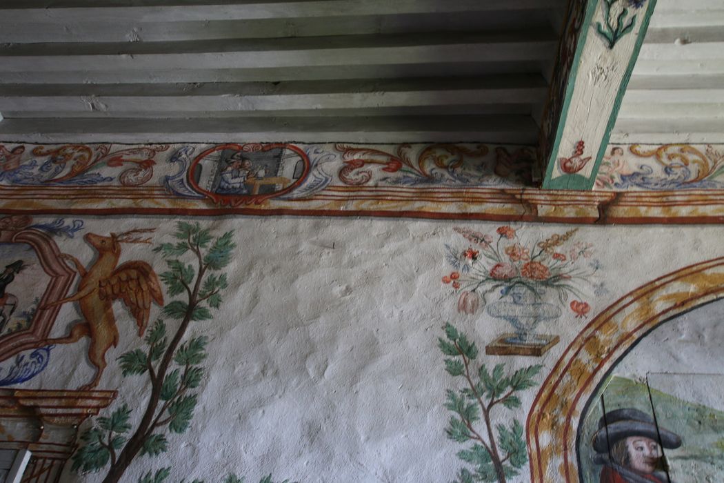 peintures monumentales : Scènes de Don Quichotte et Sancho Pansa, détail