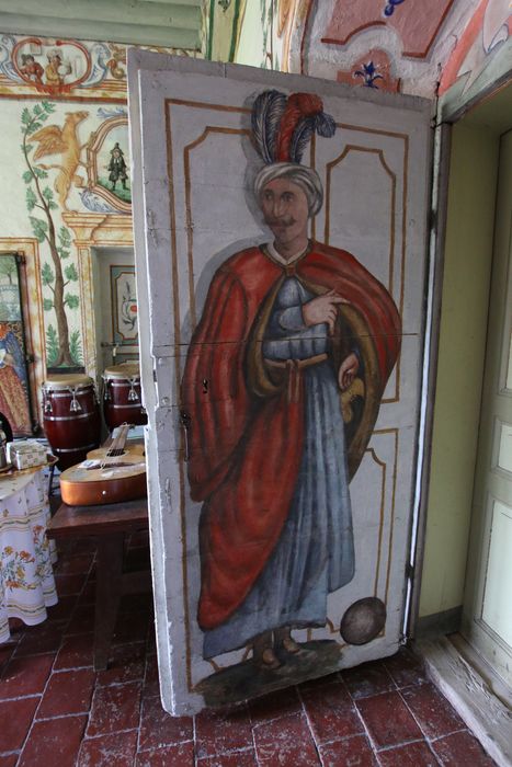 peintures monumentales : Scènes de Don Quichotte et Sancho Pansa, vue partielle