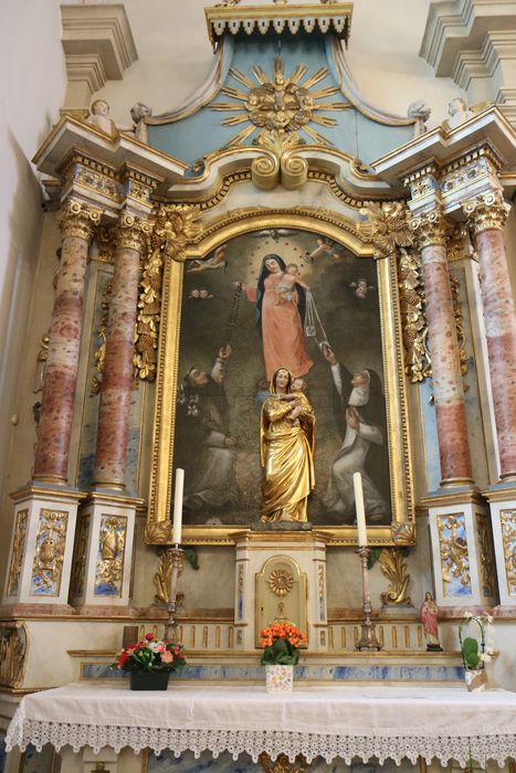 retable latéral nord, tableau : Remise du rosaire