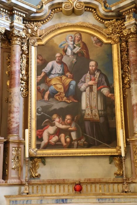 tableau : Vierge à l’Enfant, saint Joseph, saint François de Sales