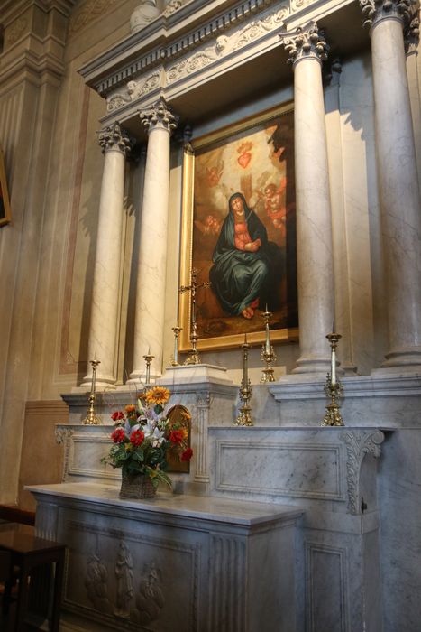 2 autels, 2 retables de la Compassion et de saint Claude