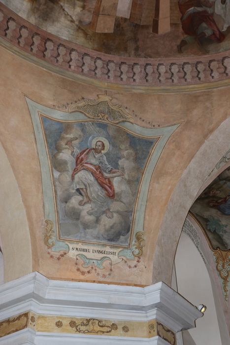 peinture monumentale de la coupole, détail : Saint Mathieu