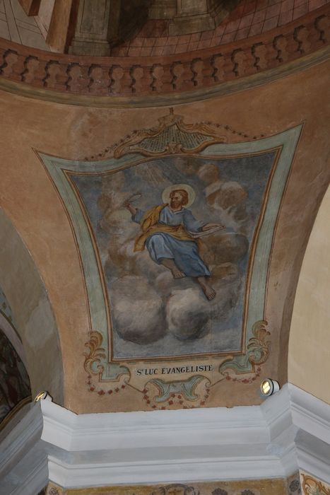 peinture monumentale de la coupole, détail : Saint Luc