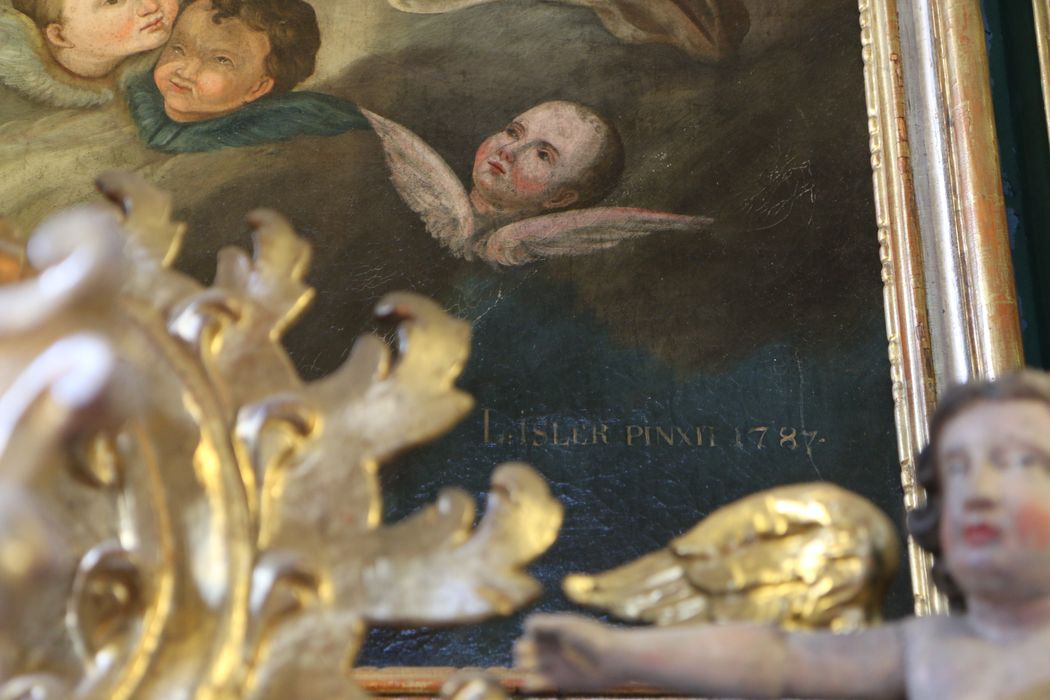 tableau : Assomption de la Vierge, détail de la signature