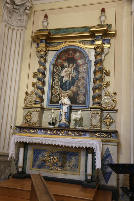 Tableau : Vierge à l'Enfant au Rosaire