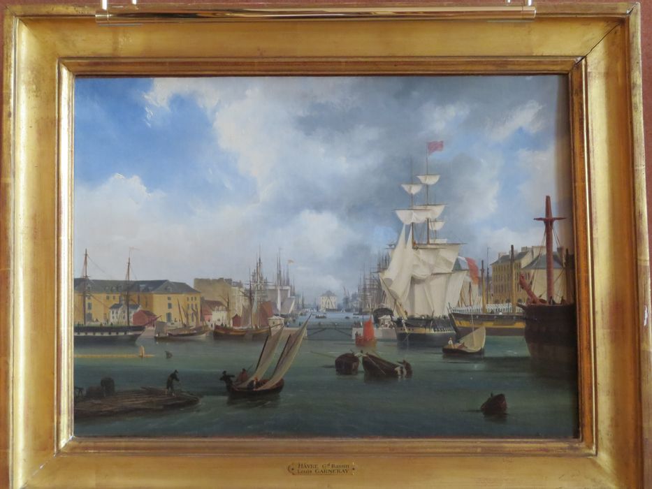 Tableau : Port de Le Havre vu du Grand Bassin