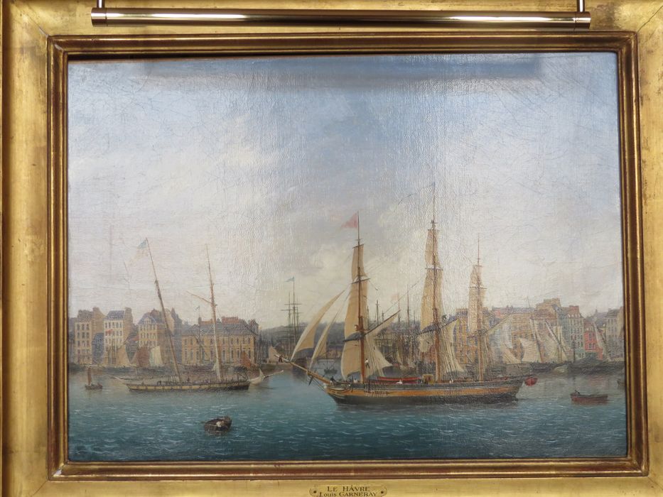 Tableau : Port de Le Havre vu du quai de la Floride