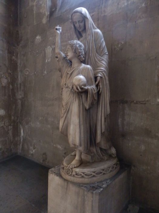 groupe sculpté : La Vierge et Jésus adolescent