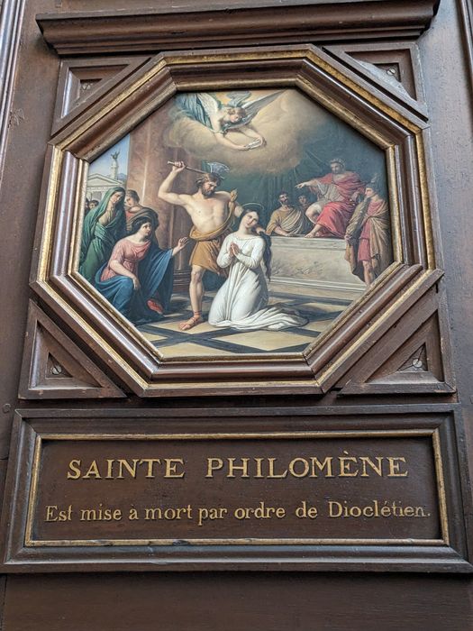 tableau : Sainte Philomène est mise à mort par ordre de Dioclétien