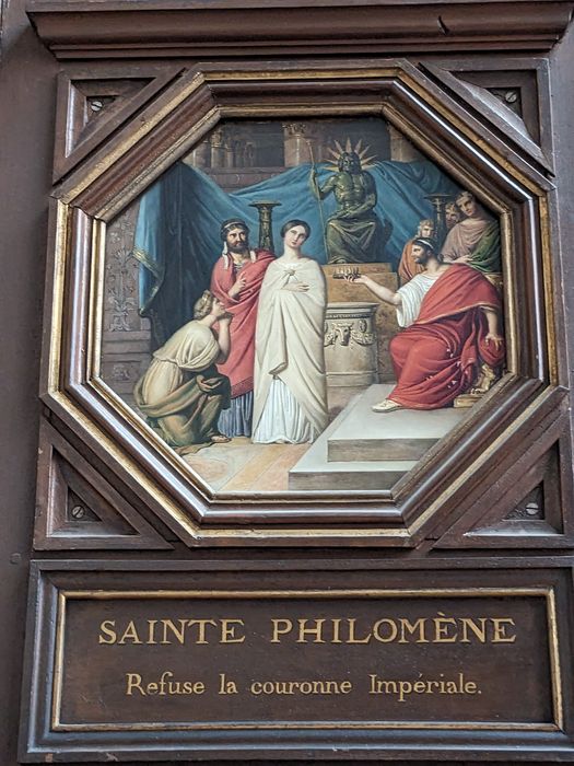 tableau : Sainte Philomène refuse la couronne impériale