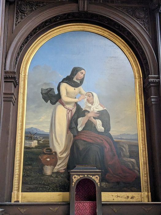 tableau : Sainte Geneviève rendant la vue à sa mère