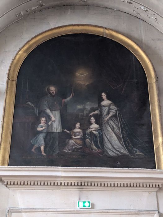 tableau : Saint François de Sales, Henriette d'Angleterre et ses trois enfants