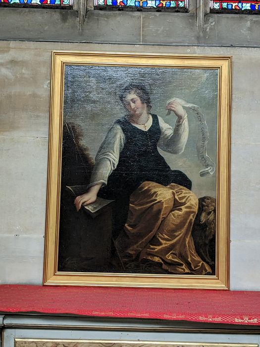 tableau : Sainte Geneviève assise