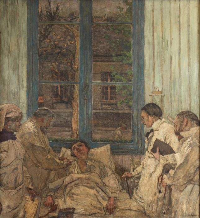 Tableau : Le docteur Vaquez à l'hôpital Saint-Antoine