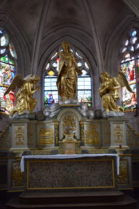 maître-autel, retable, statues, devant d'autel