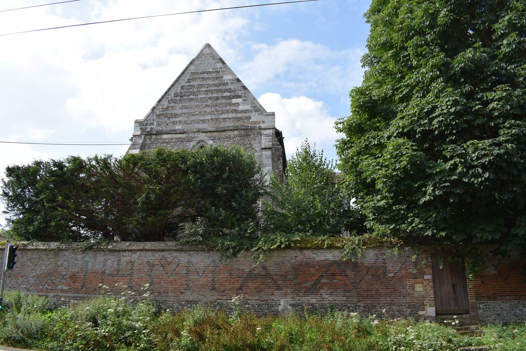 bâtiment nord-ouest, pignon nord, vue partielle