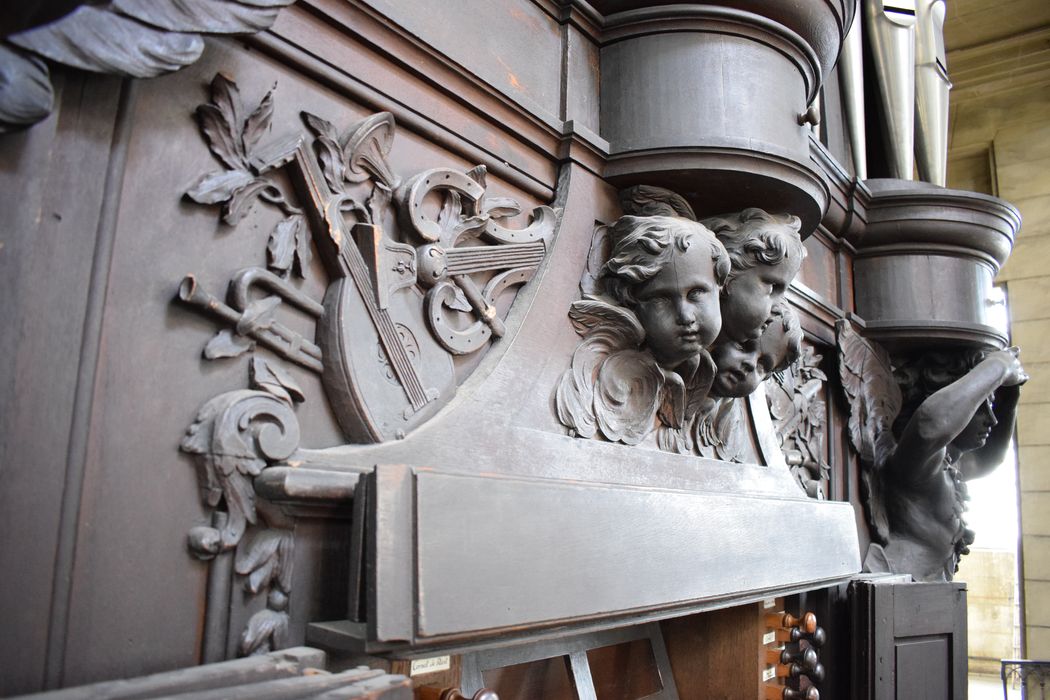 orgue de tribune, détail du buffet