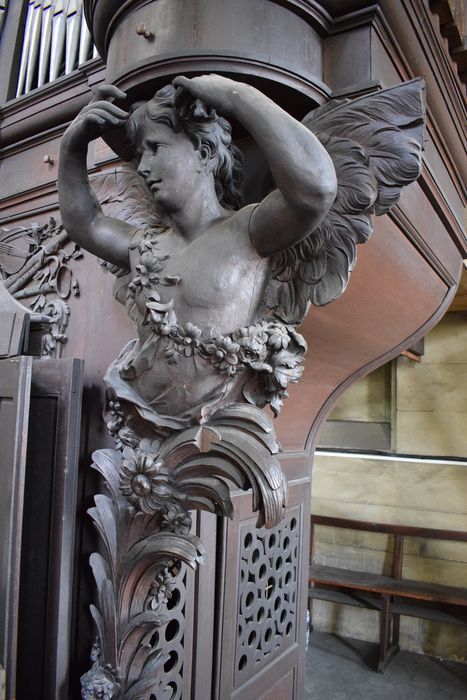 orgue de tribune, détail du buffet