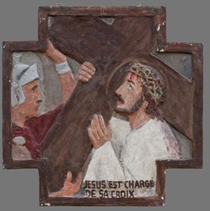 bas-relief (chemin de croix), détail de la station n°2