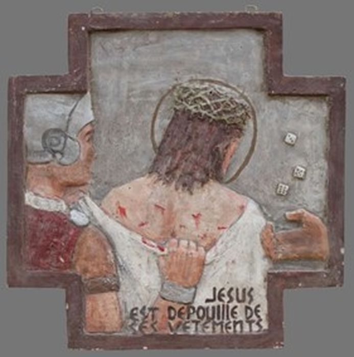 bas-relief (chemin de croix), détail de la station n°10