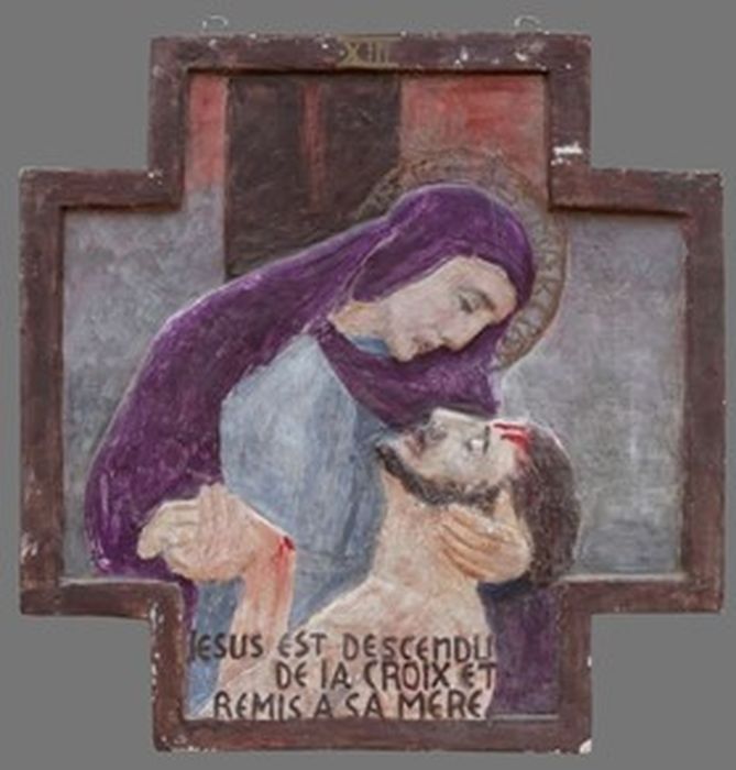 bas-relief (chemin de croix), détail de la station n°13
