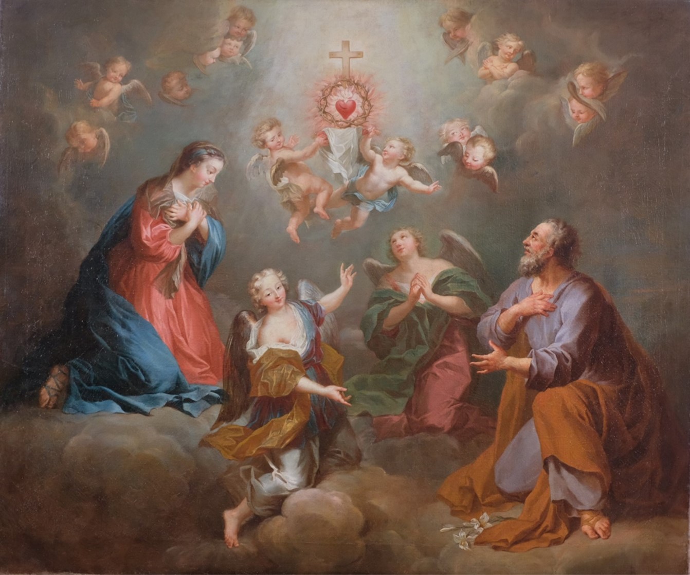 tableau : L’adoration du Sacré-Cœur, vue générale - ©  Ministère de la Culture (France), Conservation des antiquités et des objets d’art des Yvelines – Tous droits réservés