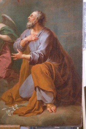 tableau : L’adoration du Sacré-Cœur, détail - ©  Ministère de la Culture (France), Conservation des antiquités et des objets d’art des Yvelines – Tous droits réservés
