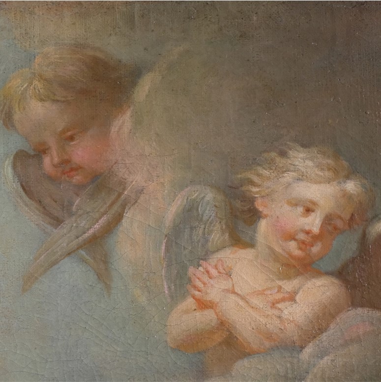 tableau : L’adoration du Sacré-Cœur, détail - ©  Ministère de la Culture (France), Conservation des antiquités et des objets d’art des Yvelines – Tous droits réservés