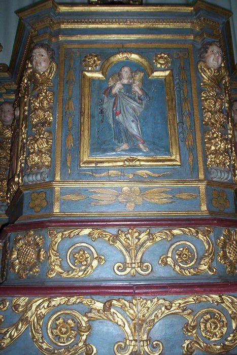 tabernacle à ailes, détail - © Ministère de la Culture (France), Conservation des antiquités et des objets d’art des Deux-Sèvres – Tous droits réservés 
