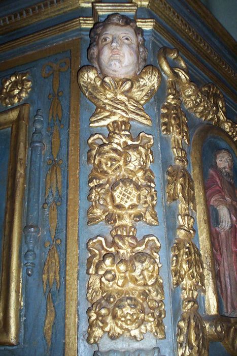 tabernacle à ailes, détail - © Ministère de la Culture (France), Conservation des antiquités et des objets d’art des Deux-Sèvres – Tous droits réservés 