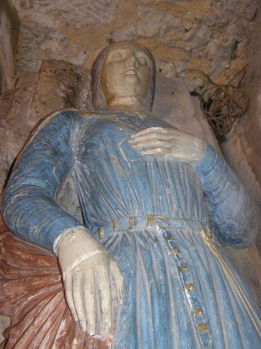 tombeau (gisant) de Jeanne de Mathefelon, vue partielle