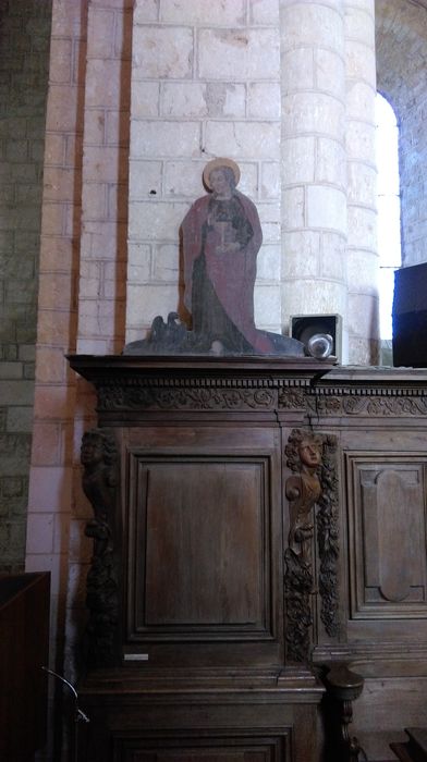 peinture monumentale (silhouette peinte sur bois) : Saint Jean l'évangéliste