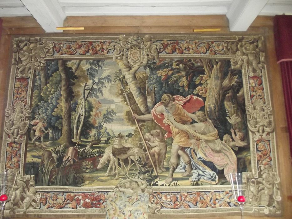 pièce murale : série des amours des dieux : Vénus ou Diane et Adonis