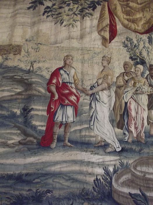 pièce murale : scène antique, détail