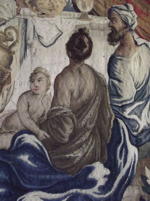 pièce murale : scène antique, détail