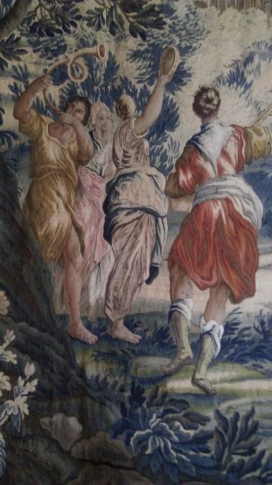 pièce murale : scène antique, détail