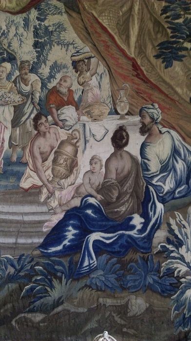 pièce murale : scène antique, détail